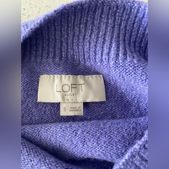 LOFT Purple Sweater Small - Picture 3 of 7